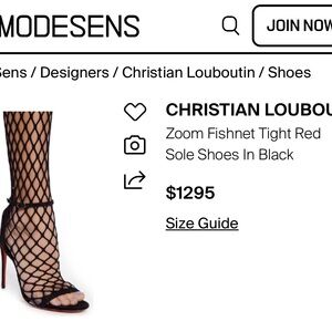 Christian Louboutin Black Fishnet Open-Toe Stiletto with Red Sole